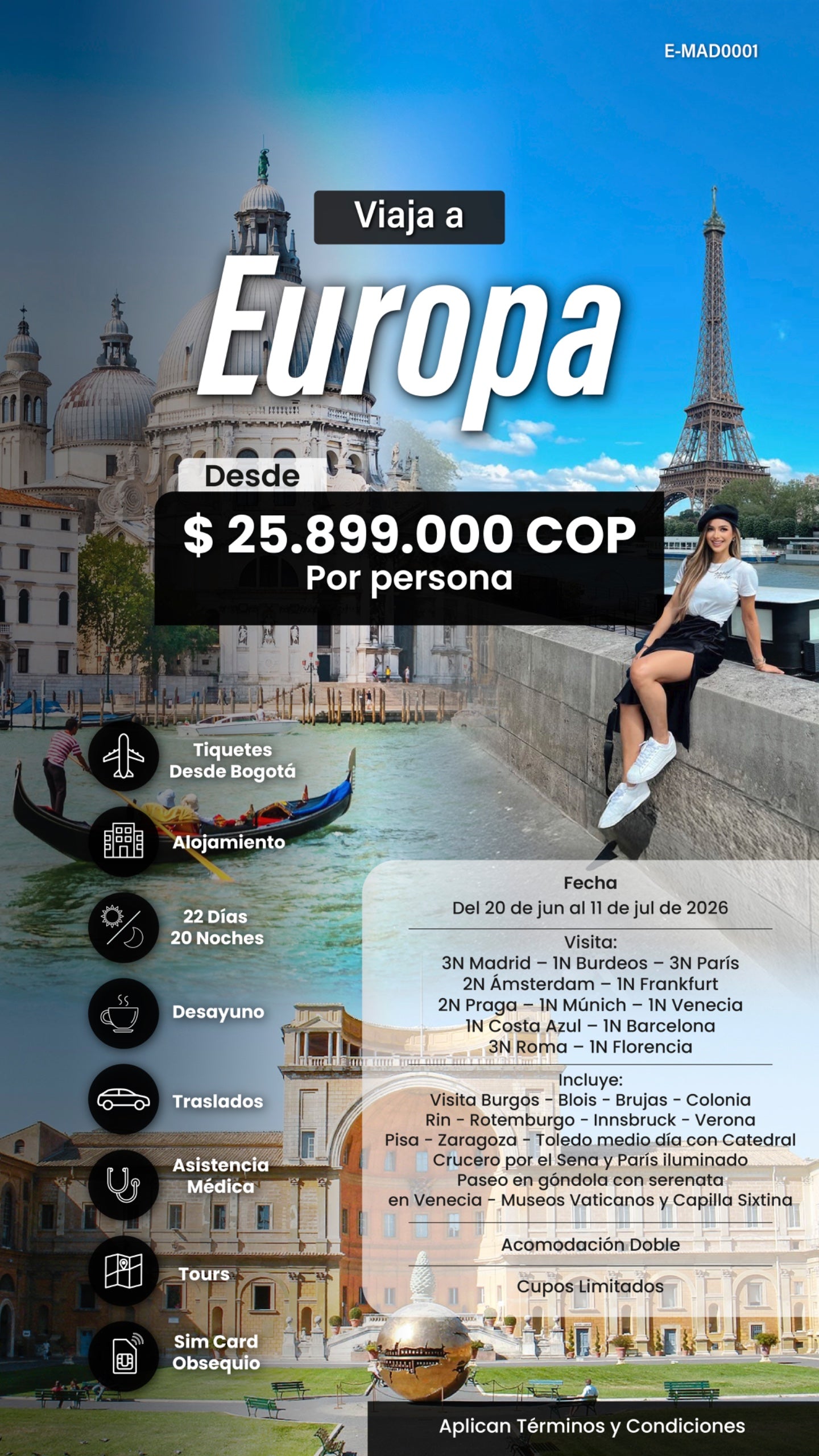 Eurotour Premium: El Gran Circuito Europeo desde Bogotá