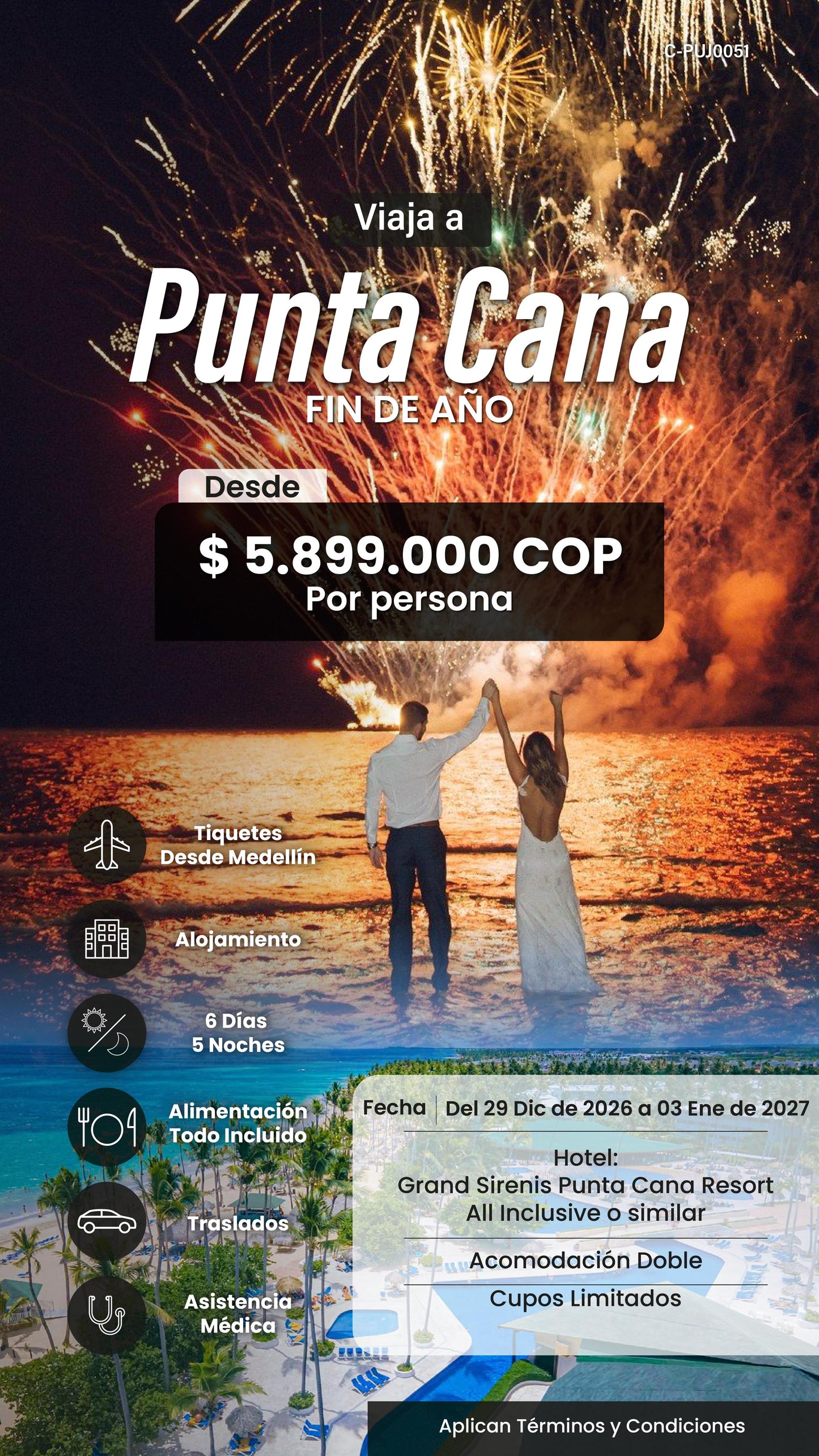 PUNTA CANA FIN DE AÑO DESDE MEDELLIN